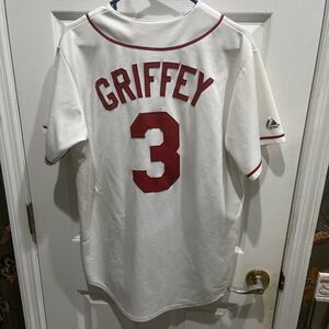 Ken Griffey Majestic Cincinnati Reds Jersey Mens M